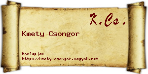 Kmety Csongor névjegykártya
